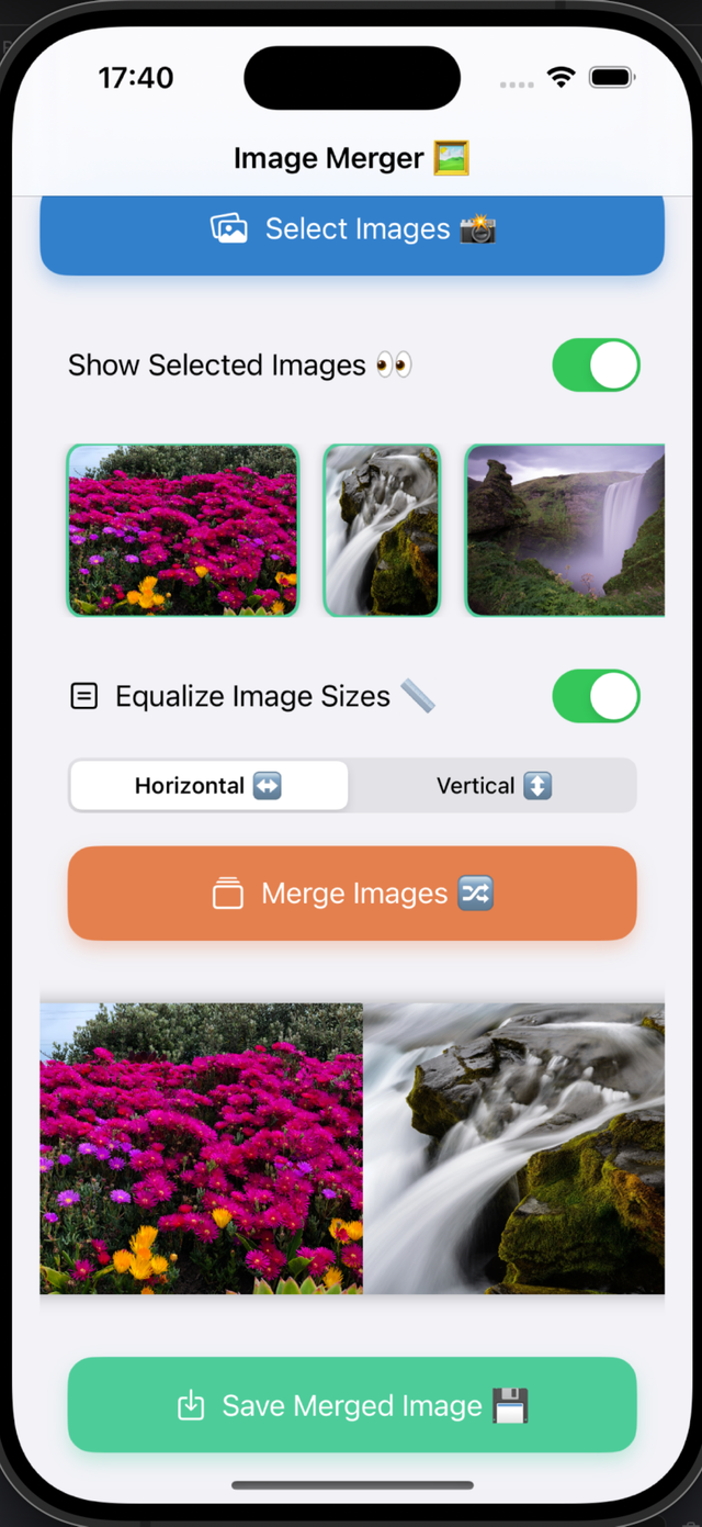 Image Merger App Interface 3