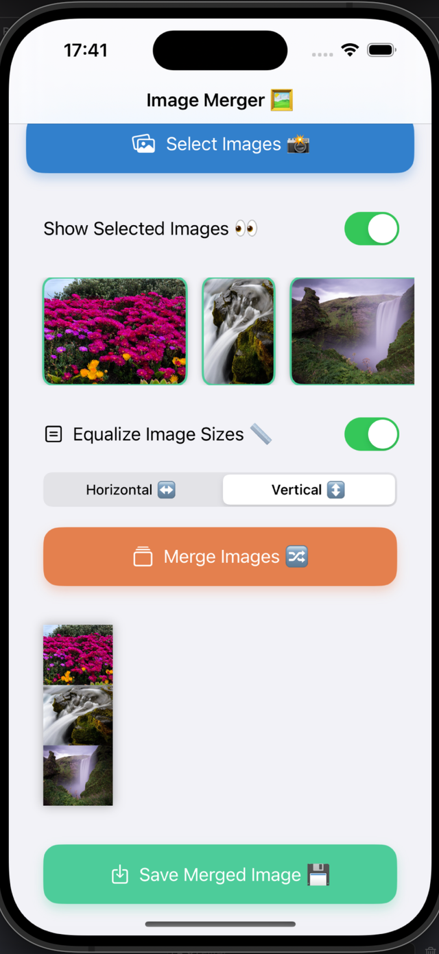 Image Merger App Interface 4